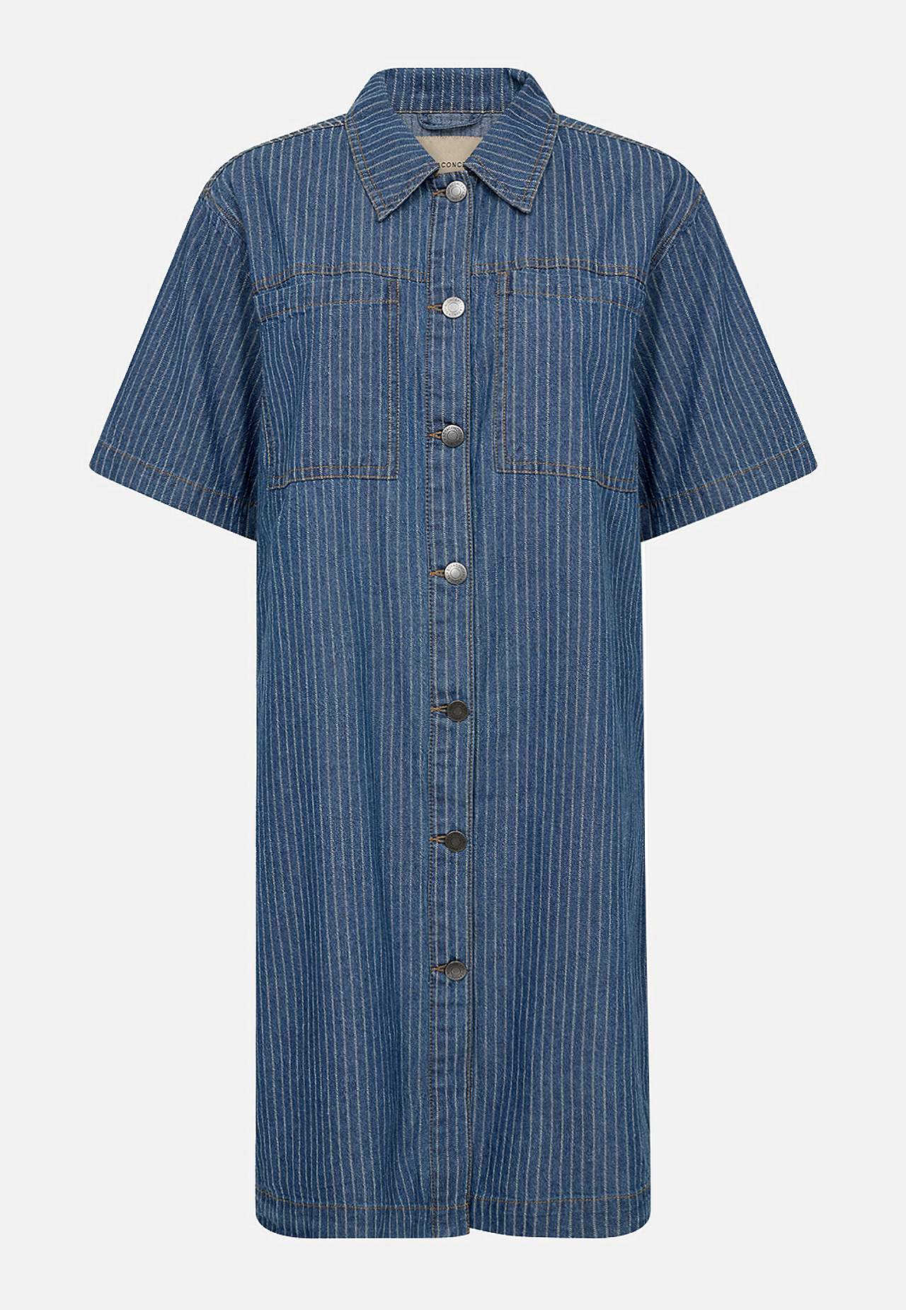 Stripete denimkjole
