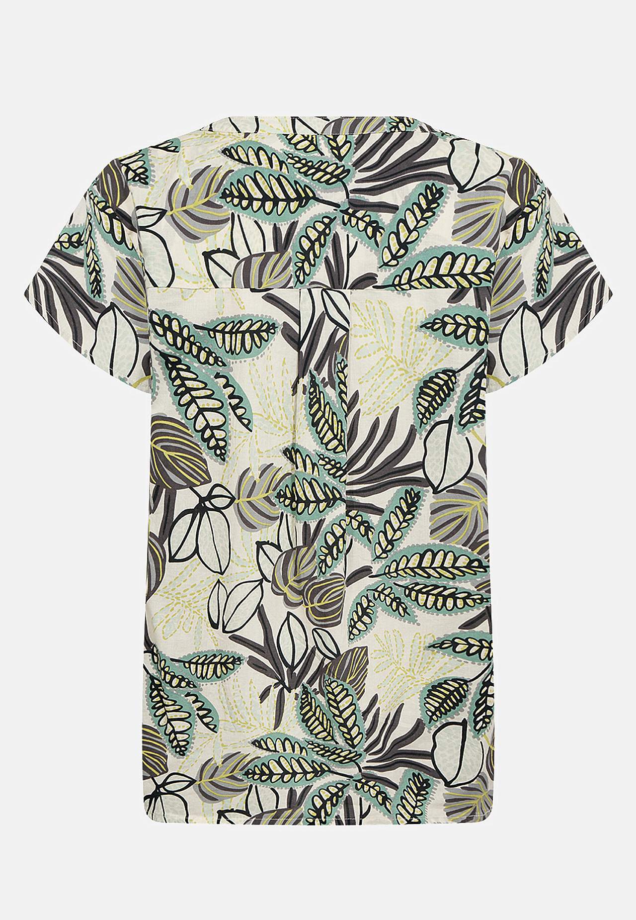 Vevet, mønstret bomullsbluse