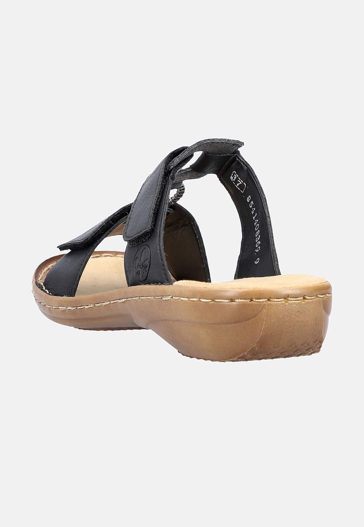 Skinnsandal med justerbare stropper og en slip on