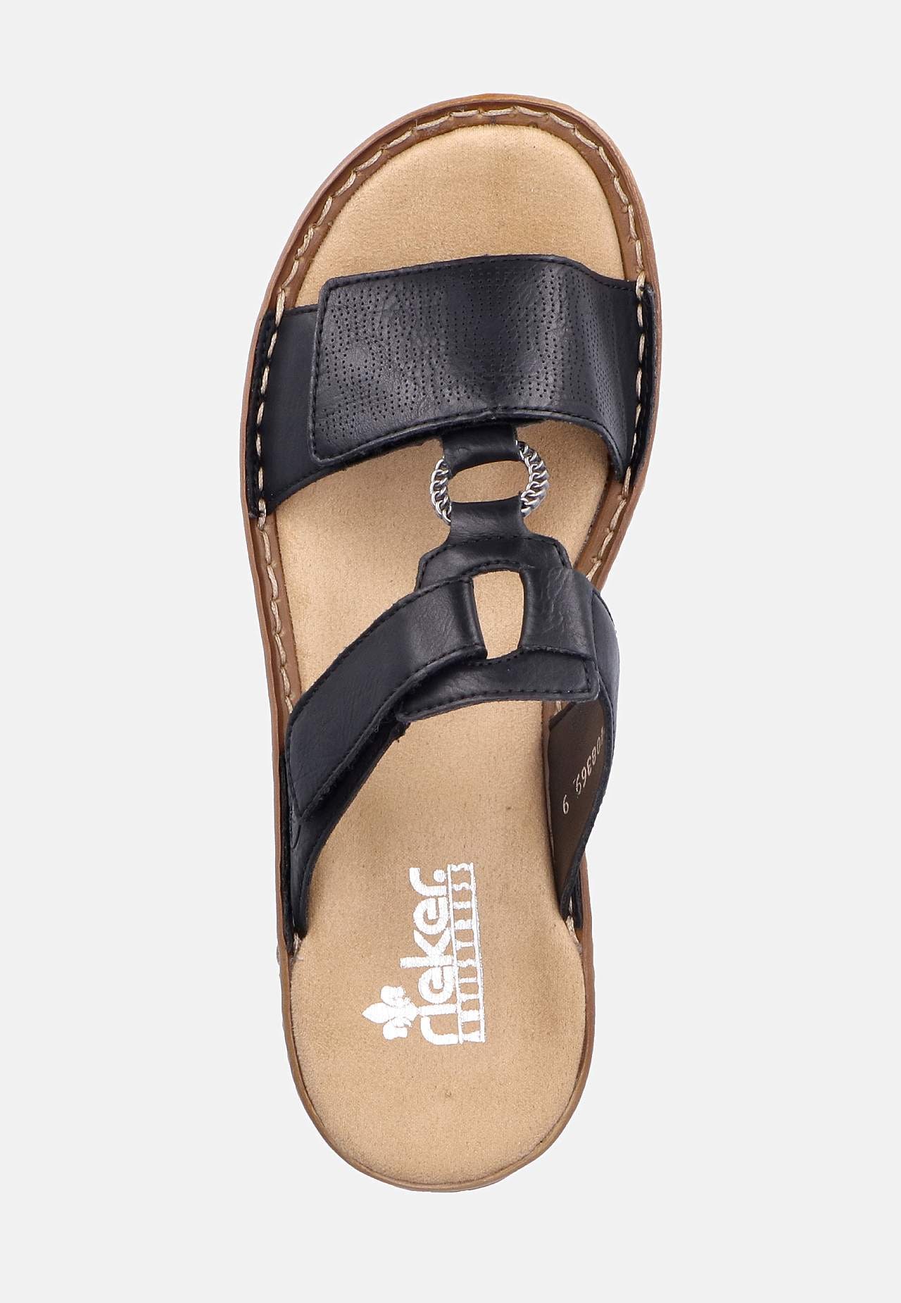 Skinnsandal med justerbare stropper og en slip on
