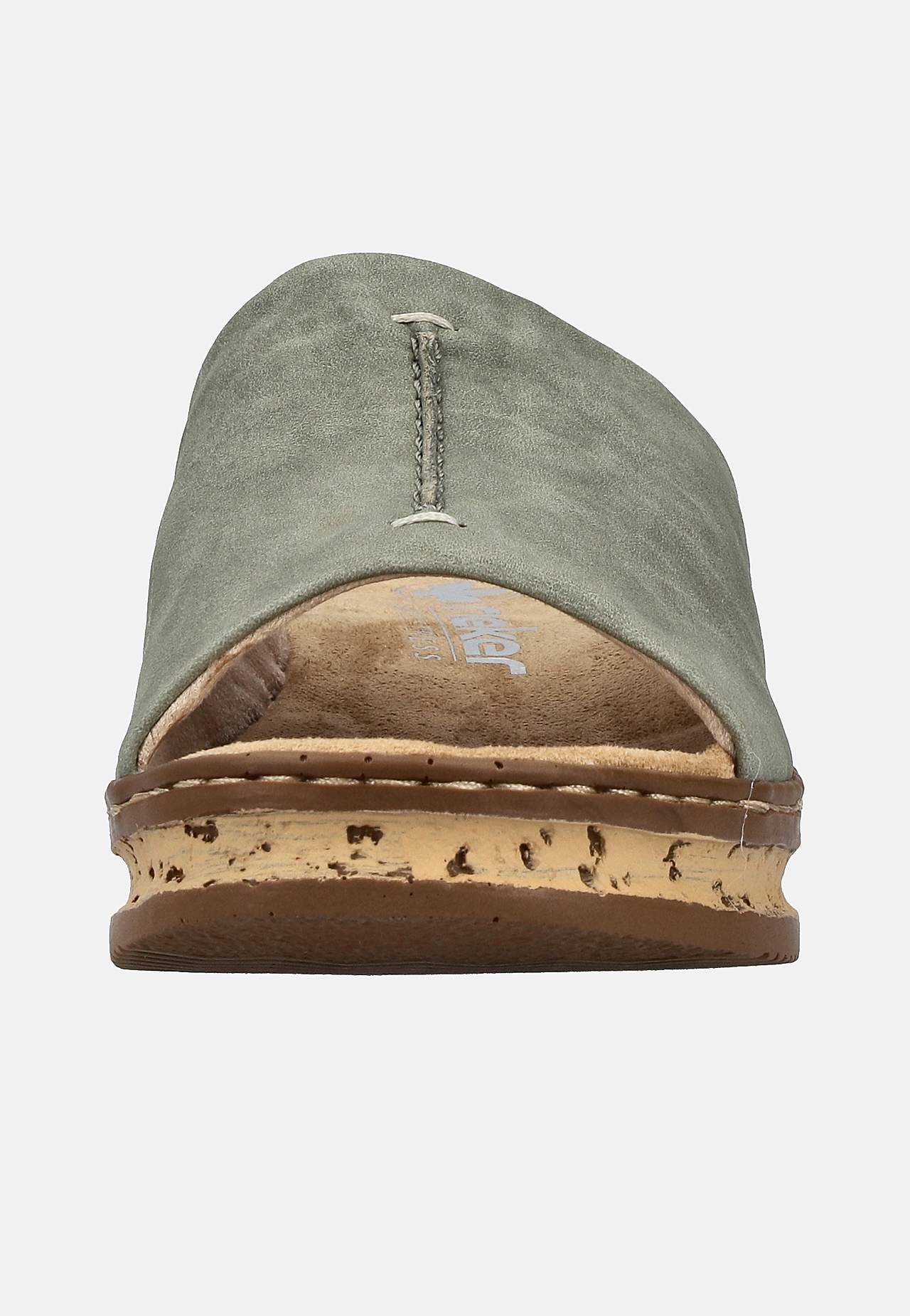 Sandal med en bred stropp og en slip on