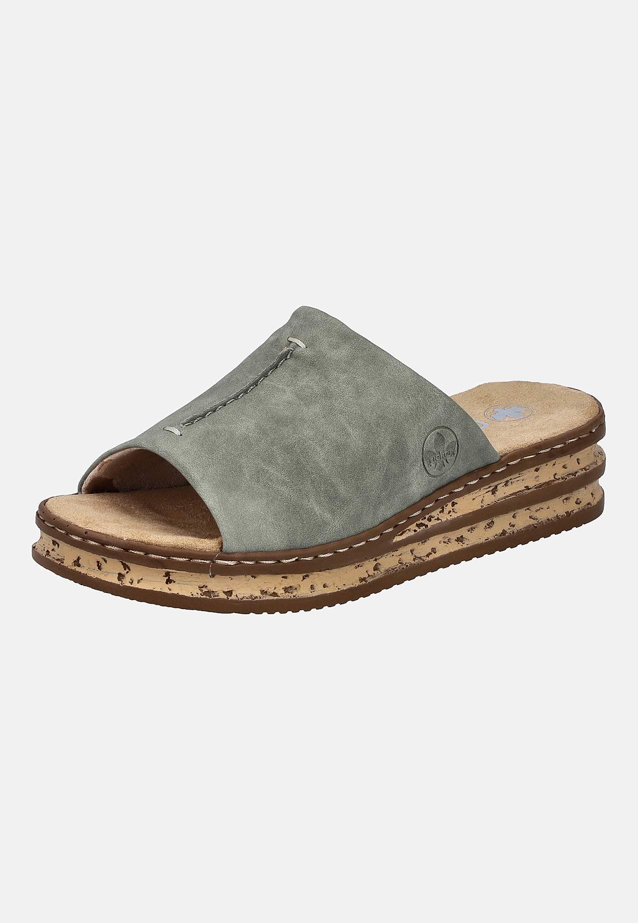 Sandal med en bred stropp og en slip on