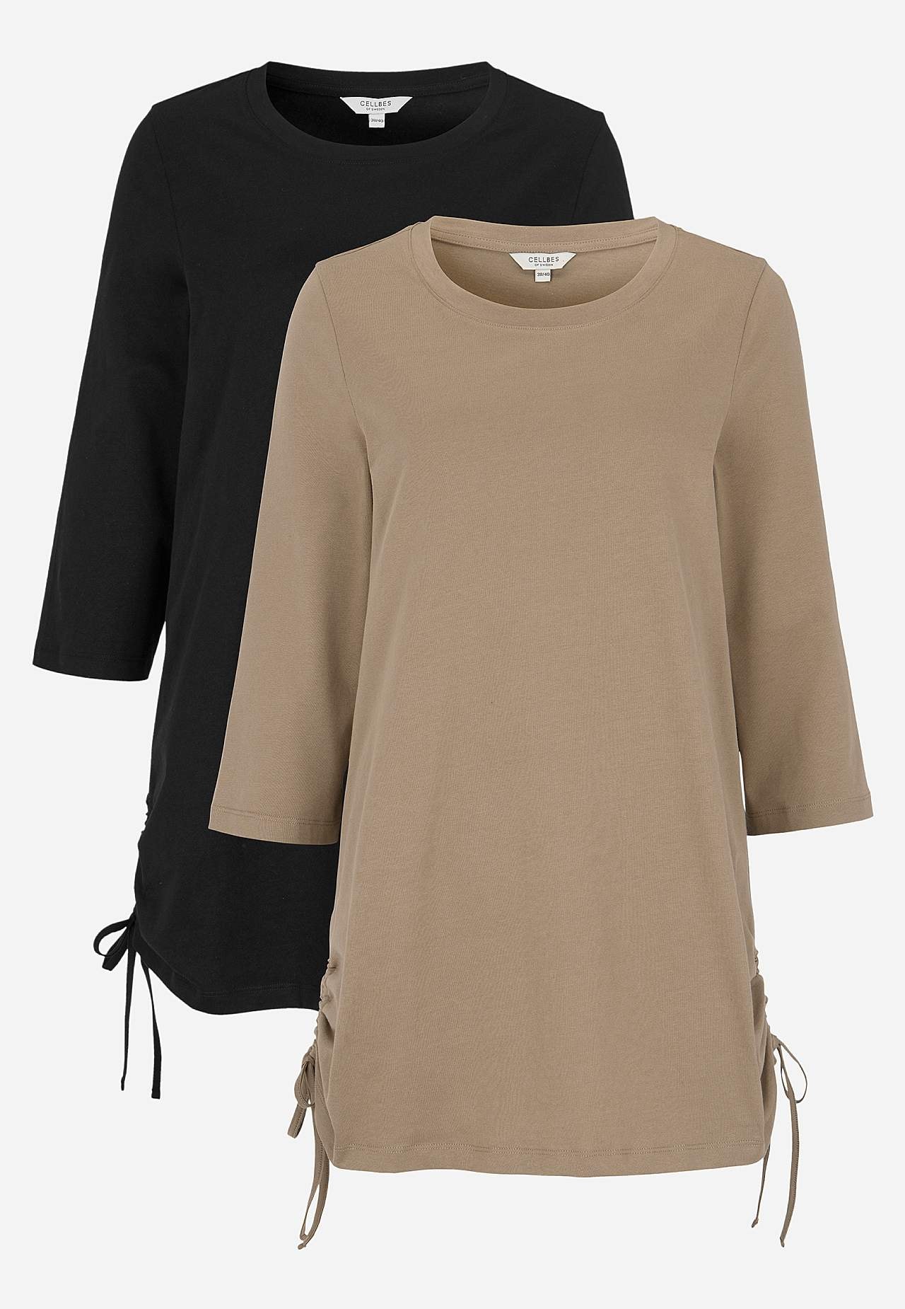 Jerseytunika med snøring 2-pack