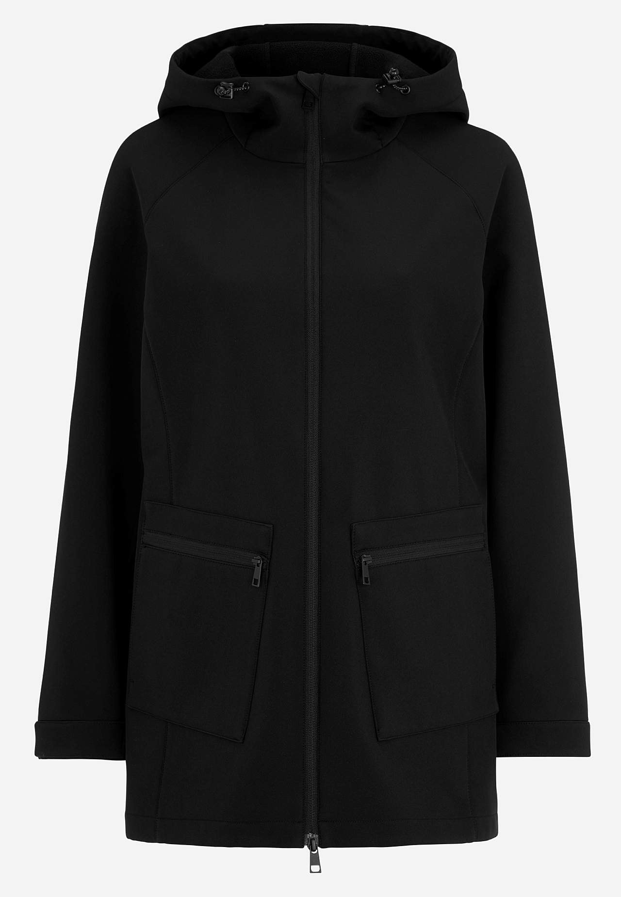 Softshell jakke med hette