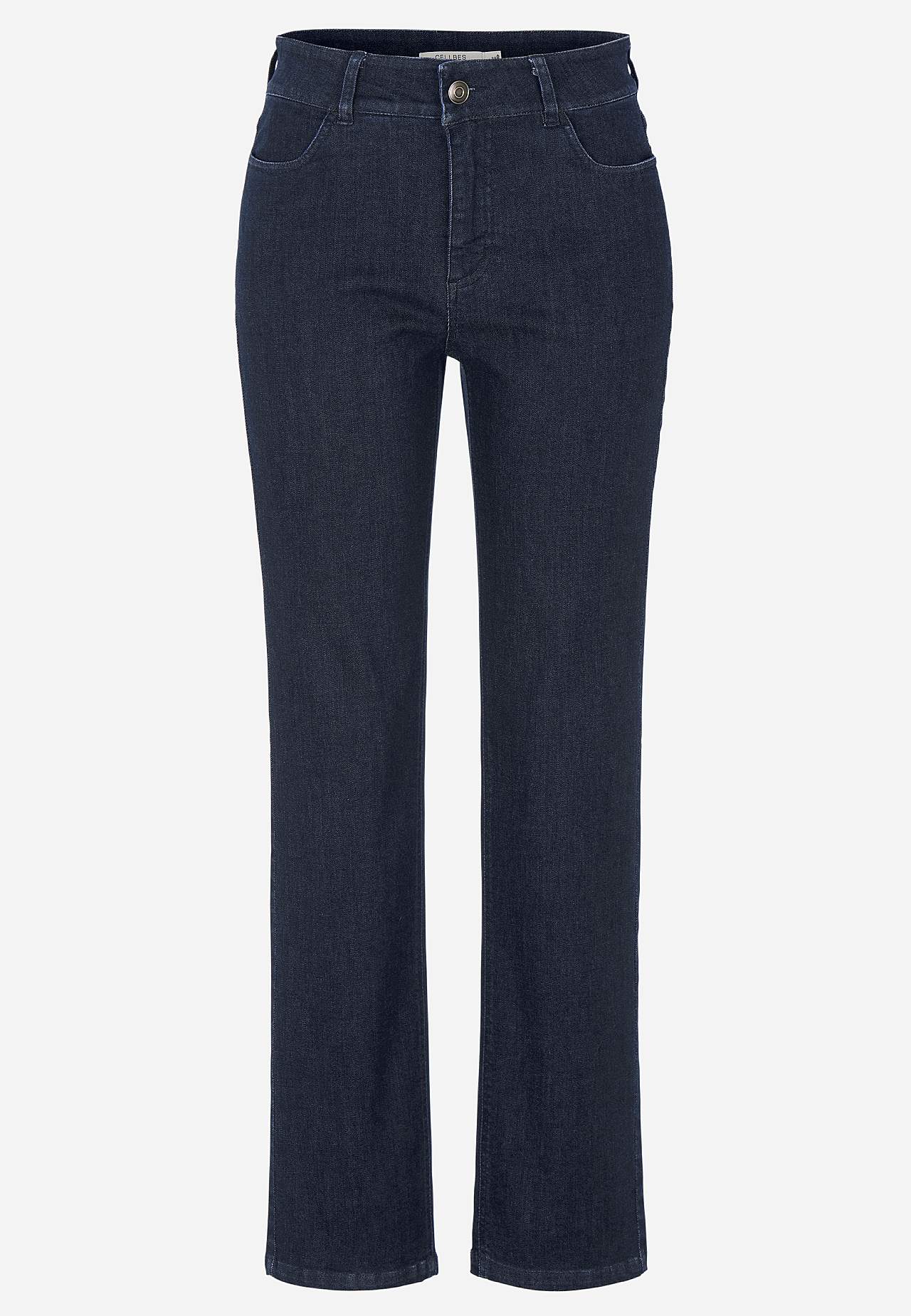 Rette jeans i superstretch denim - to lengder